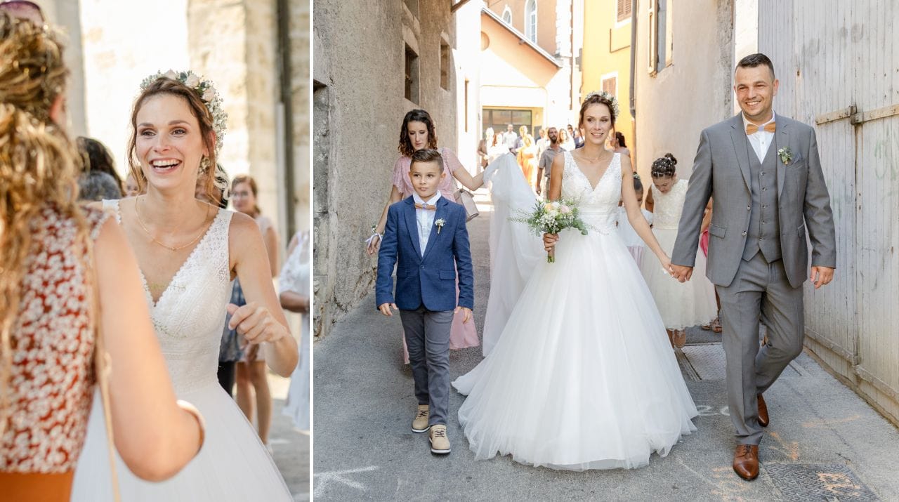 Cortège de mariage à Yenne
