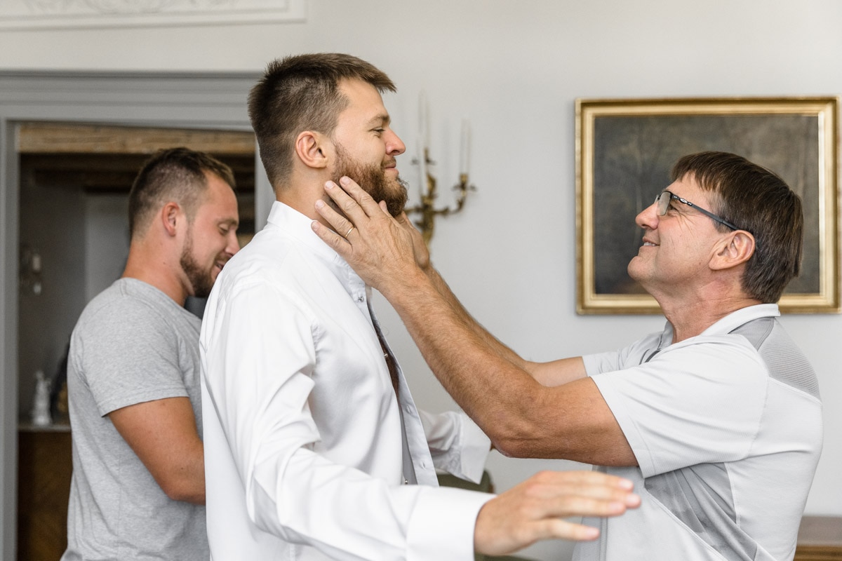 habillage marié chateau saint offenge