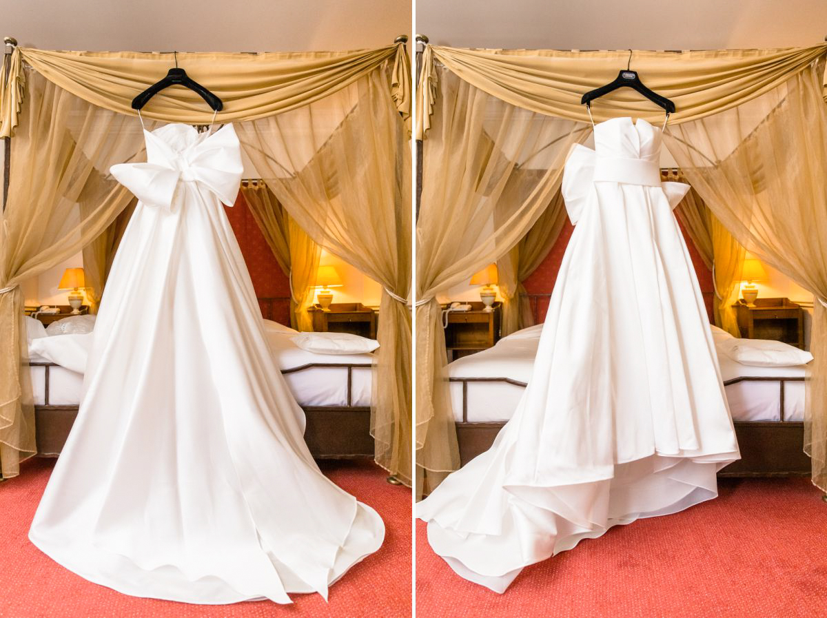 robe de mariée chambre nuptiale au chateau des comtes de challes