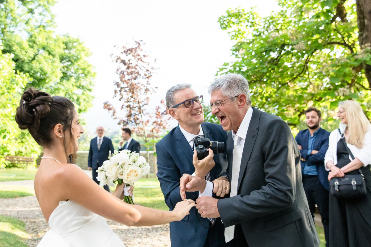 la mariée et son papa