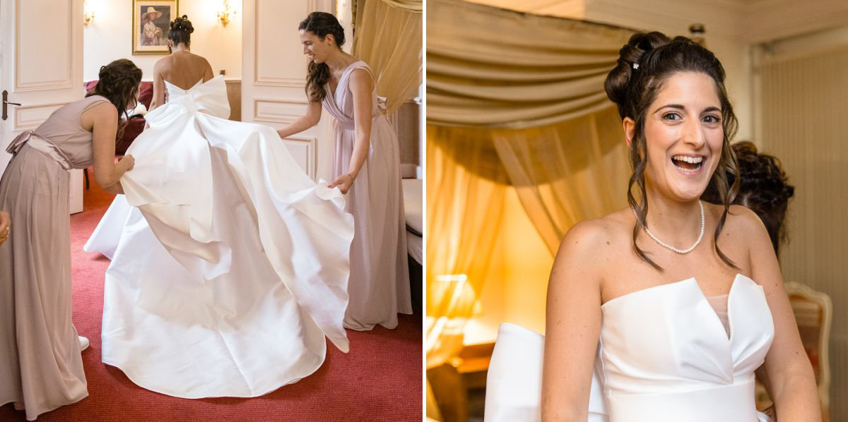 préparartifs du mariage au chateau des comtes de challes