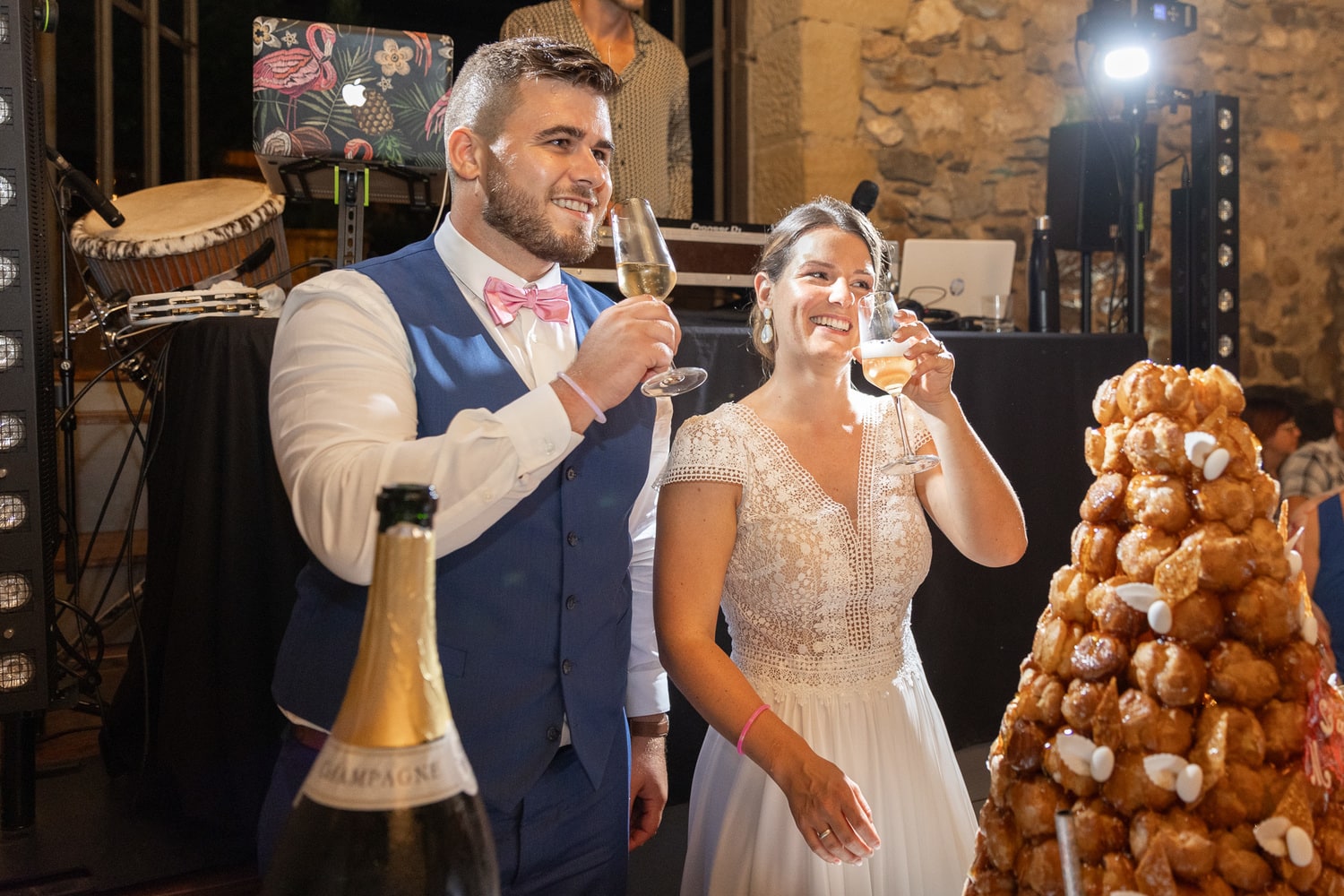 la coupe de champagne des mariés