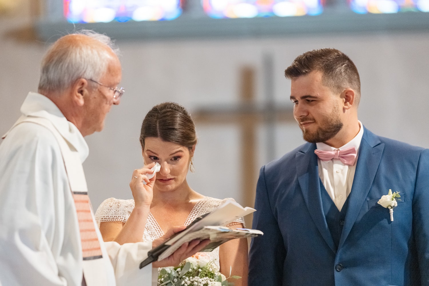 émotion des mariés