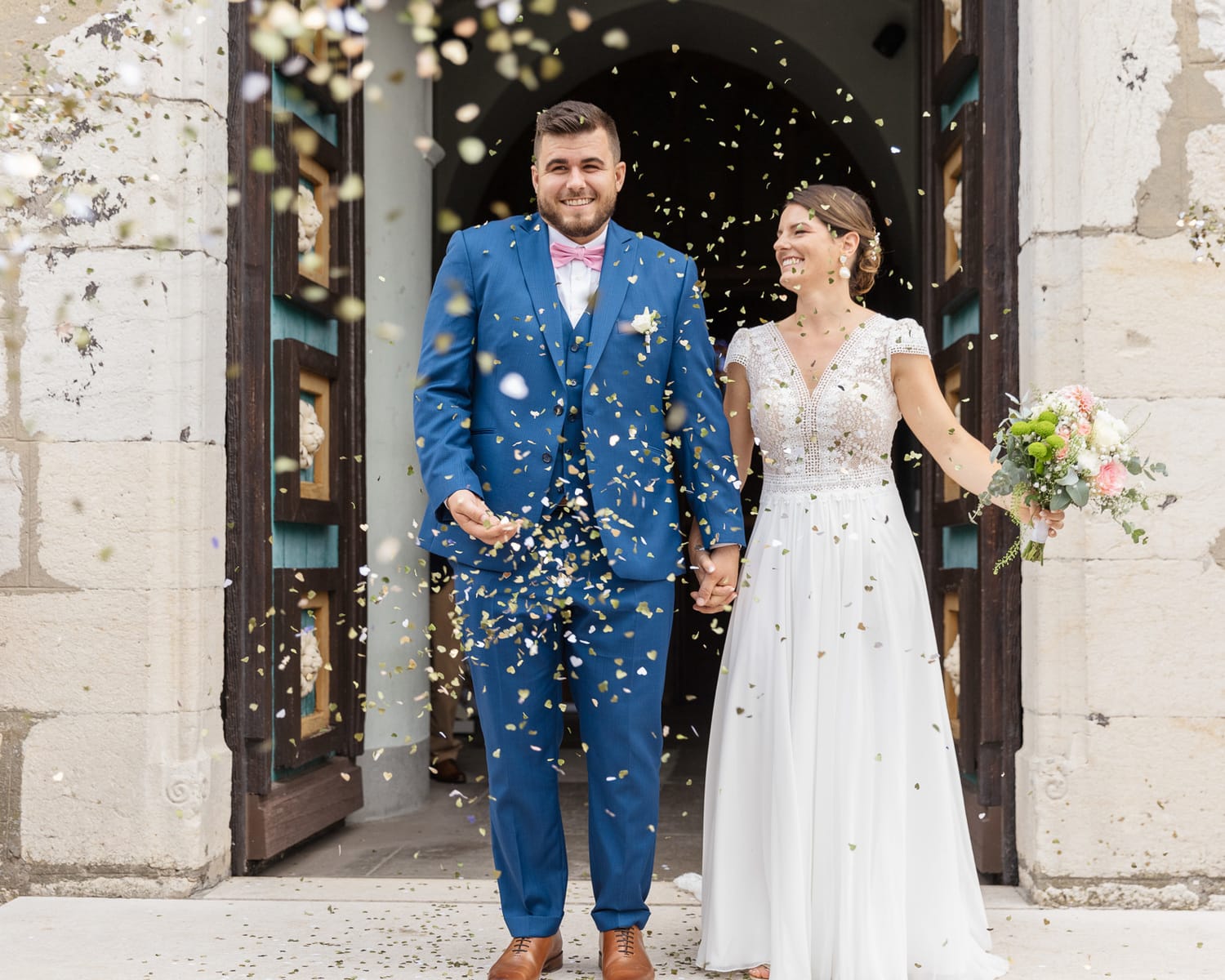 Sortie de l'église de la Motte Servolex