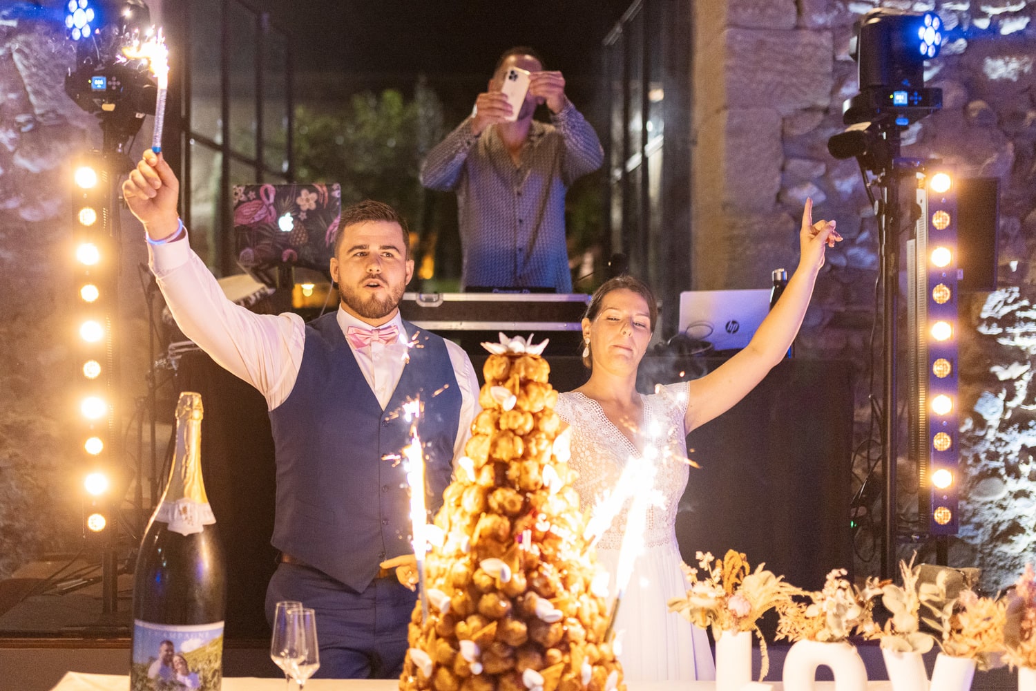 le gâteau des mariés au château de Morgenex