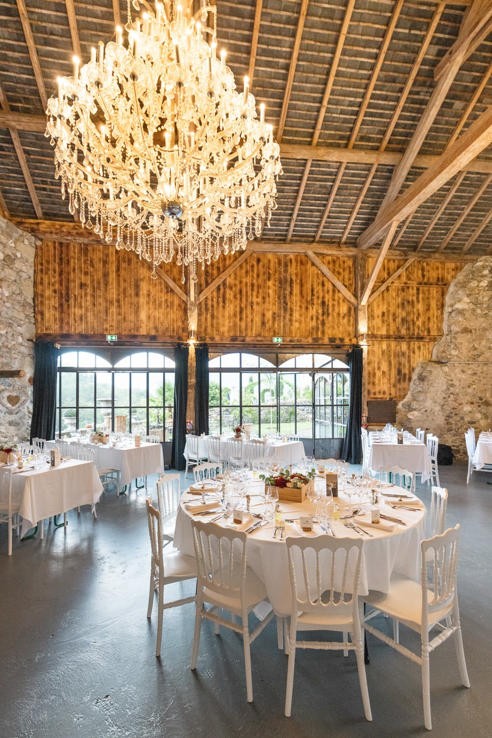 table de mariage au château de Morgenex