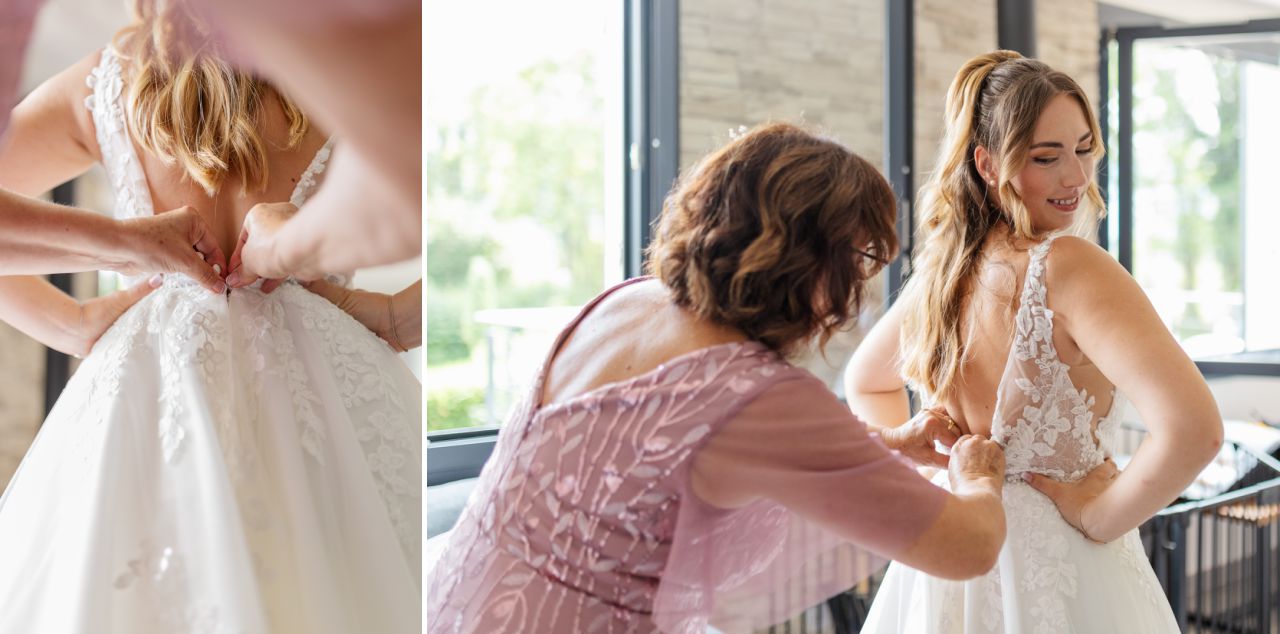 Habillage d ela mariée