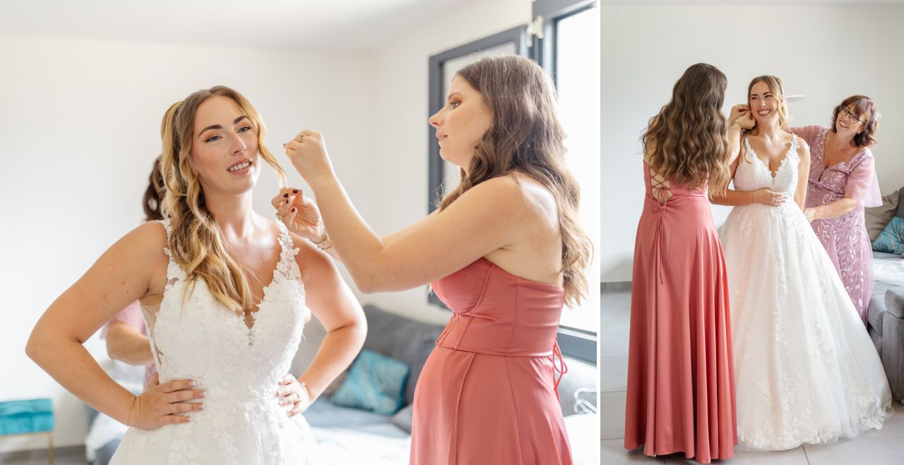 les préparatifs de la mariée