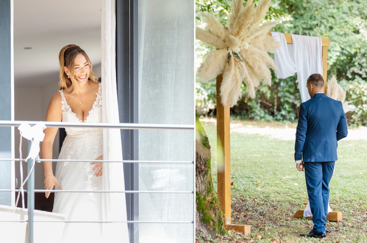 les mariés avant de se voir