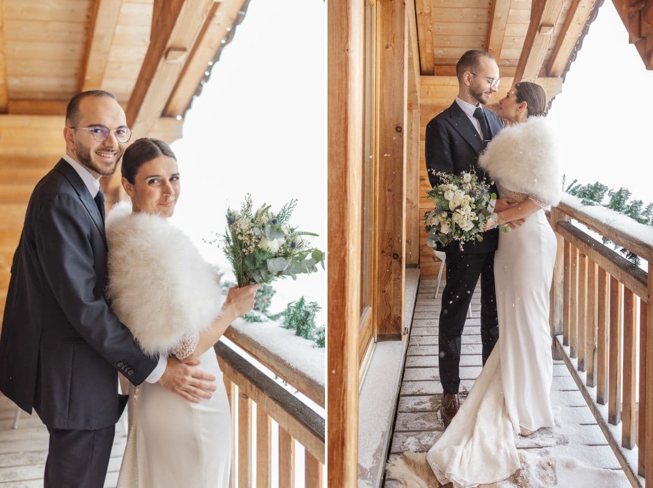 photo de couple au chalet l'accroche coeur